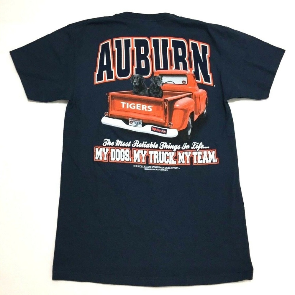 Auburn Tigers T-Shirt Navy My Dog Truck Team Tee
